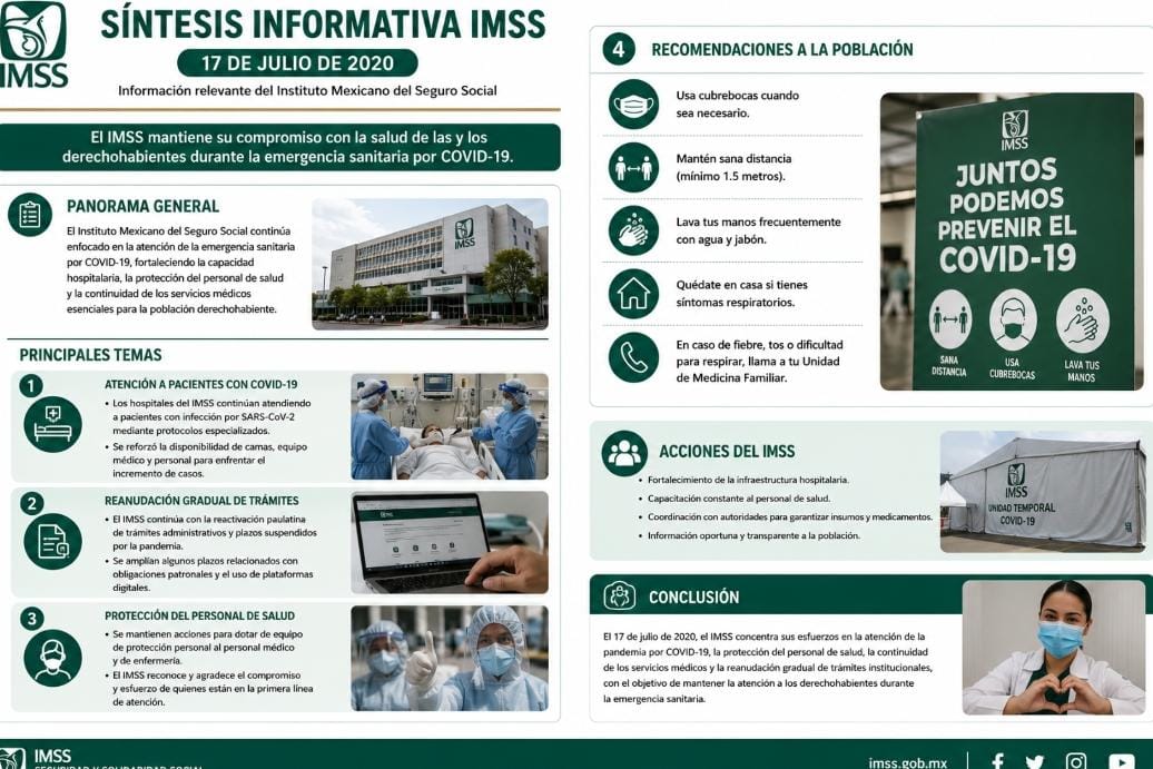 El IMSS mantuvo como prioridad la atención de la emergencia sanitaria por COVID-19.